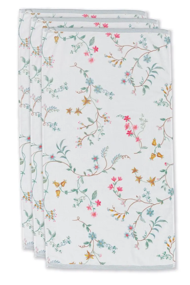 Badhanddoek Set/3 Les Fleurs 55X100 Cm
