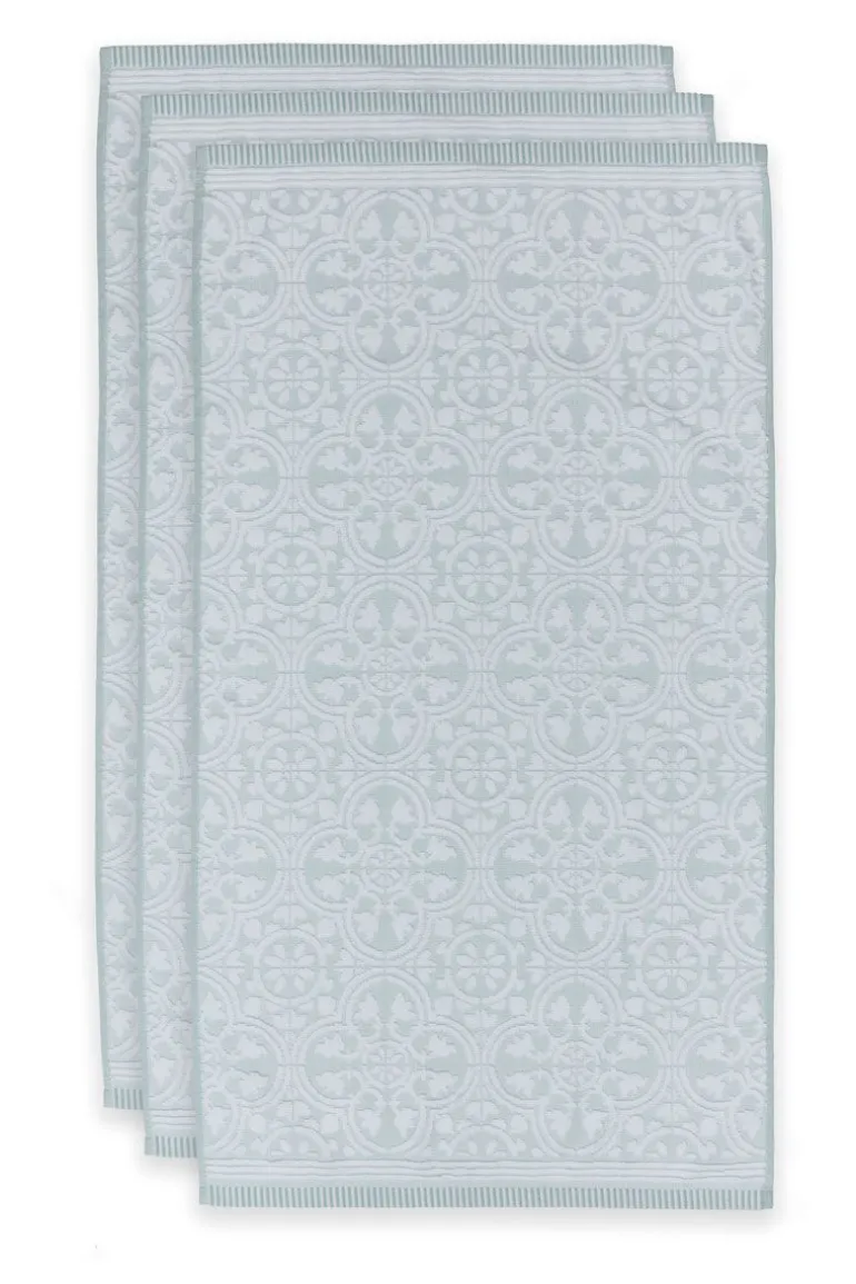 Badhanddoek Set/3 Tile De Pip Licht 55X100 Cm
