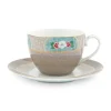 Blushing Birds Cappuccino Kop & Schotel