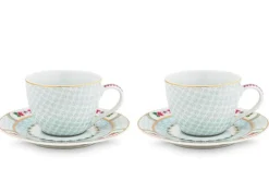 Blushing Birds Set/2 Espresso Kop & Schotel
