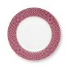 Flower Festival Dinerbord Rood/Donker 26.5 Cm