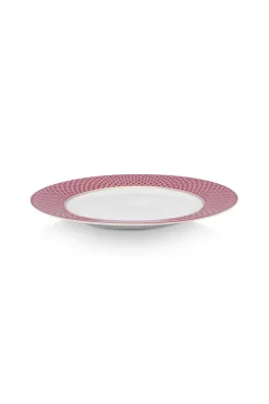 Flower Festival Dinerbord Rood/Donker 26.5 Cm