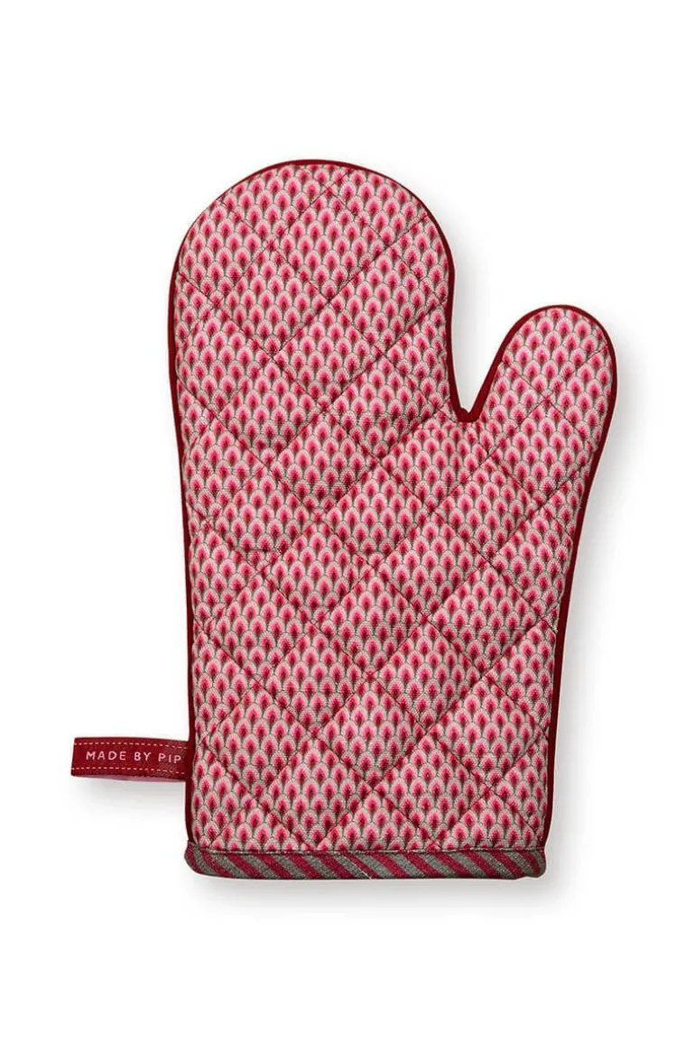 Flower Festival Oven Glove Dark Pink
