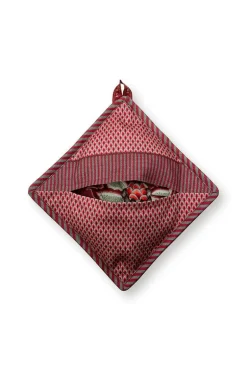 Flower Festival Pot Holder Square Dark Pink