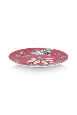 Flower Festival Set/4 Gebaksborden Donker 17Cm