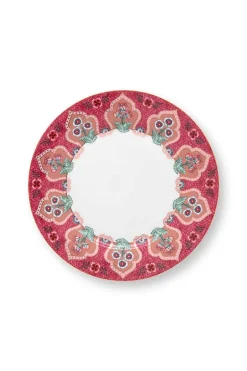 Flower Festival Set/4 Ontbijtborden Donker 21Cm