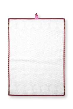 Flower Festival Tea Towel Red/Dark Pink