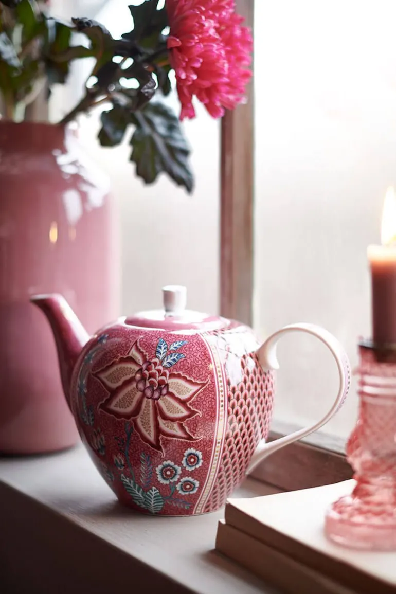 Flower Festival Thee Set/3 Groot Donker