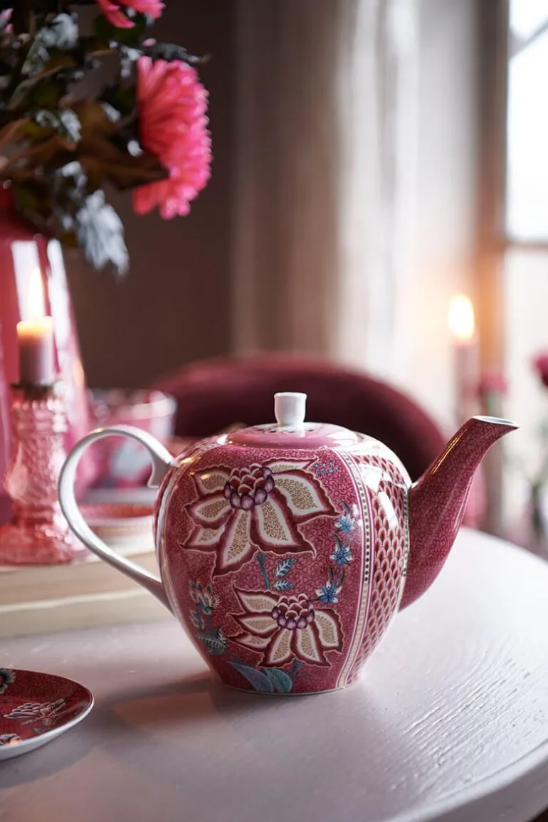 Flower Festival Theepot Groot Donker