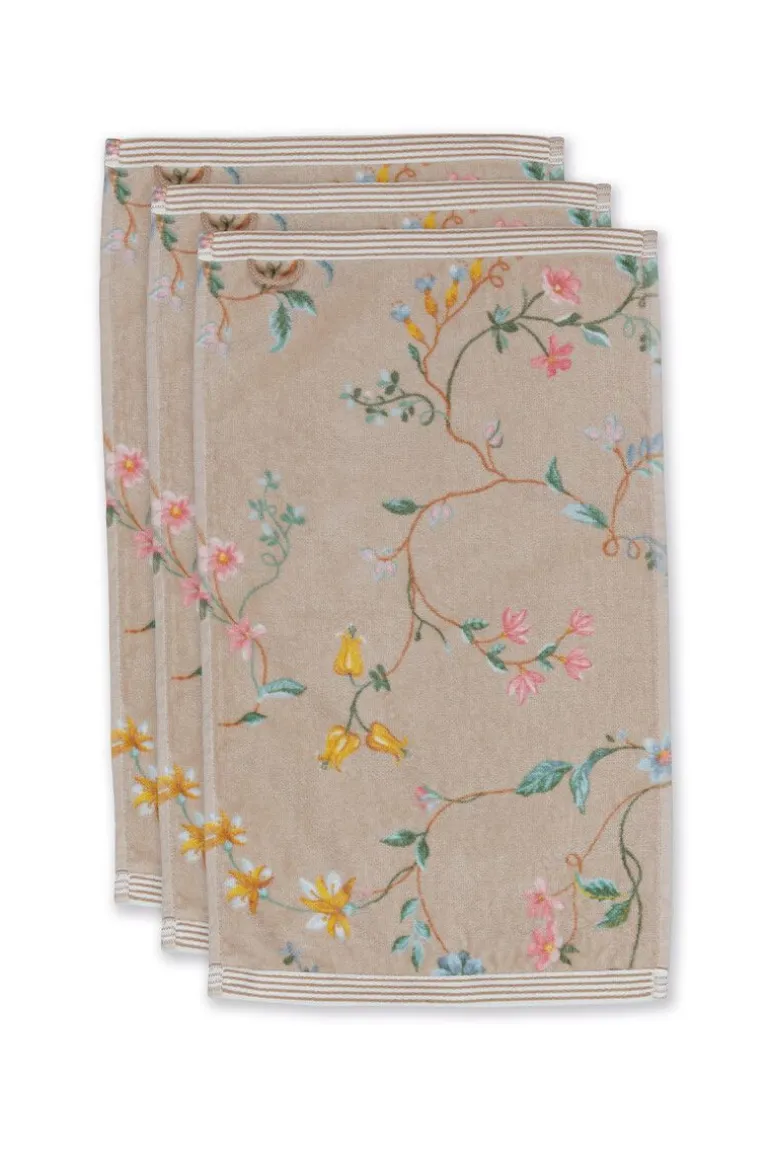Gastendoek Set/3 Les Fleurs 30X50 Cm