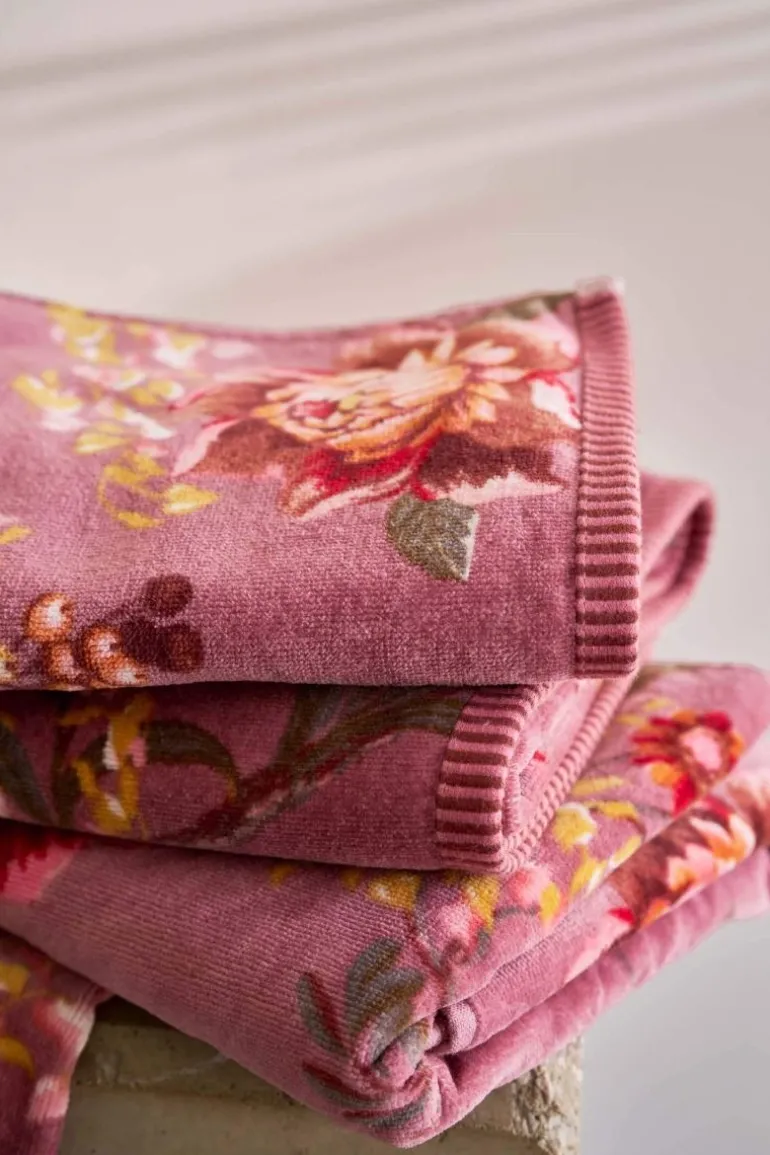 Gastendoek Set/3 Secret Garden Mauve 30X50Cm