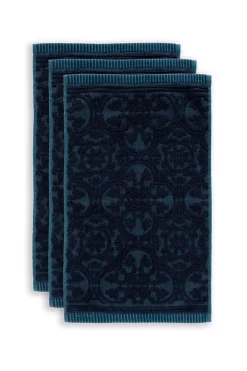 Gastendoek Set/3 Tile De Pip Donker 30X50 Cm
