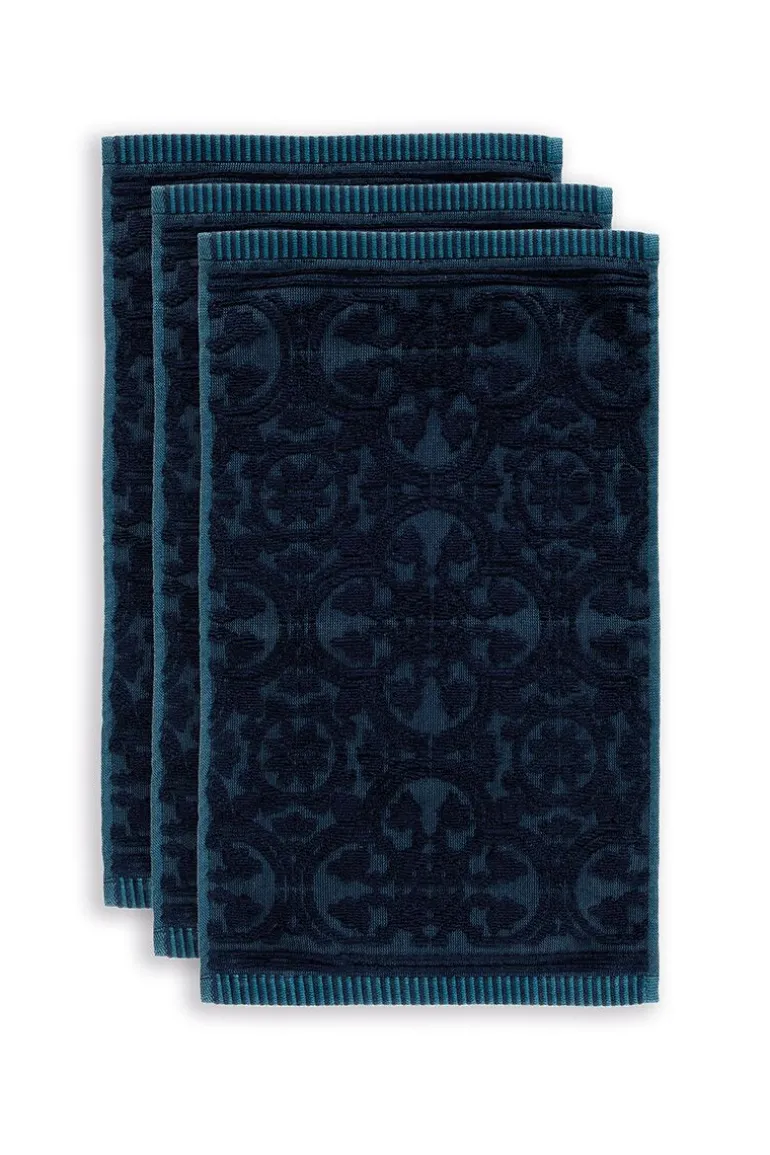 Gastendoek Set/3 Tile De Pip Donker 30X50 Cm