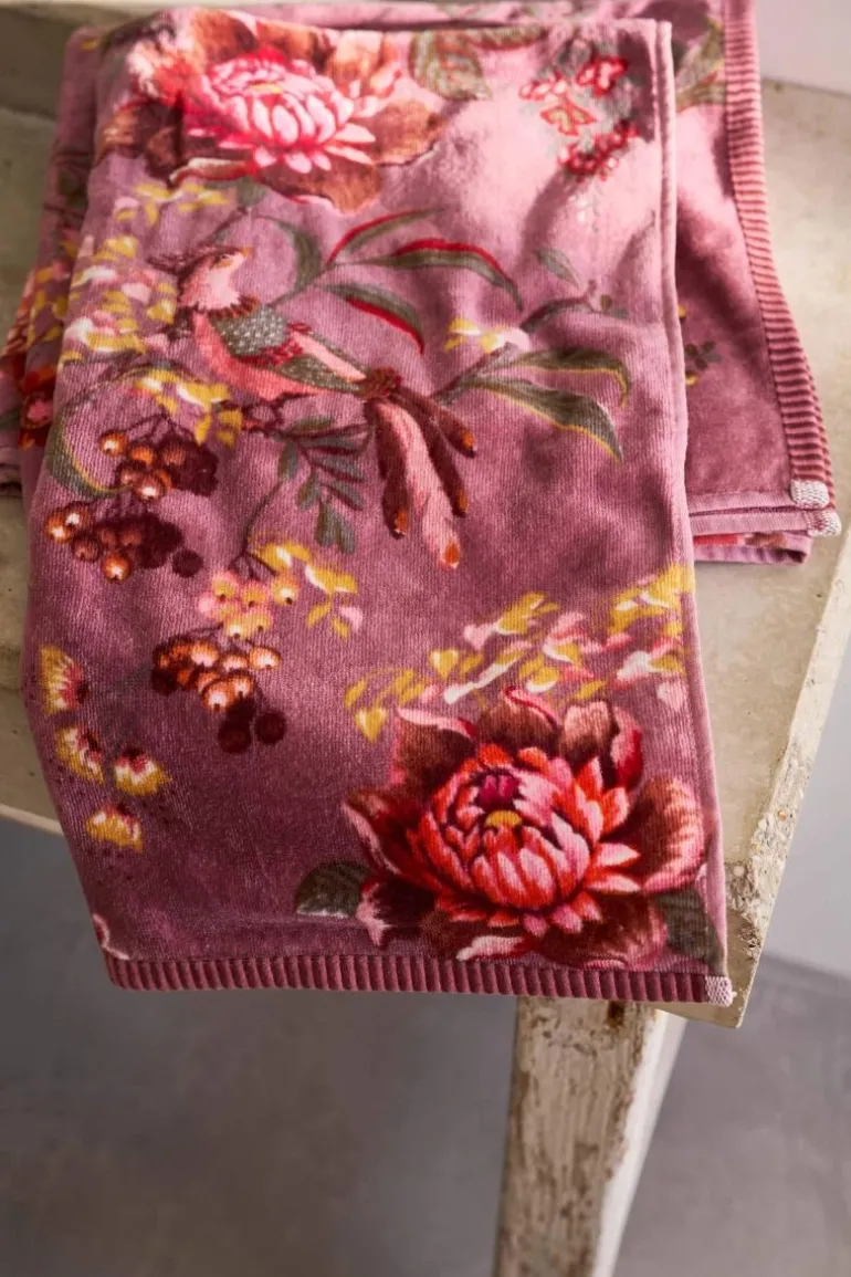 Grote Handdoek Secret Garden Mauve 70X140Cm