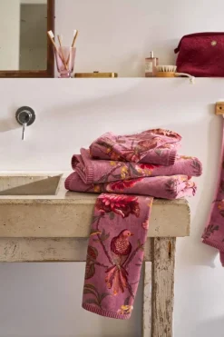 Grote Handdoek Secret Garden Mauve 70X140Cm