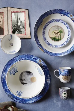 Heritage Gebaksbord Vlinder Blauw 15 Cm