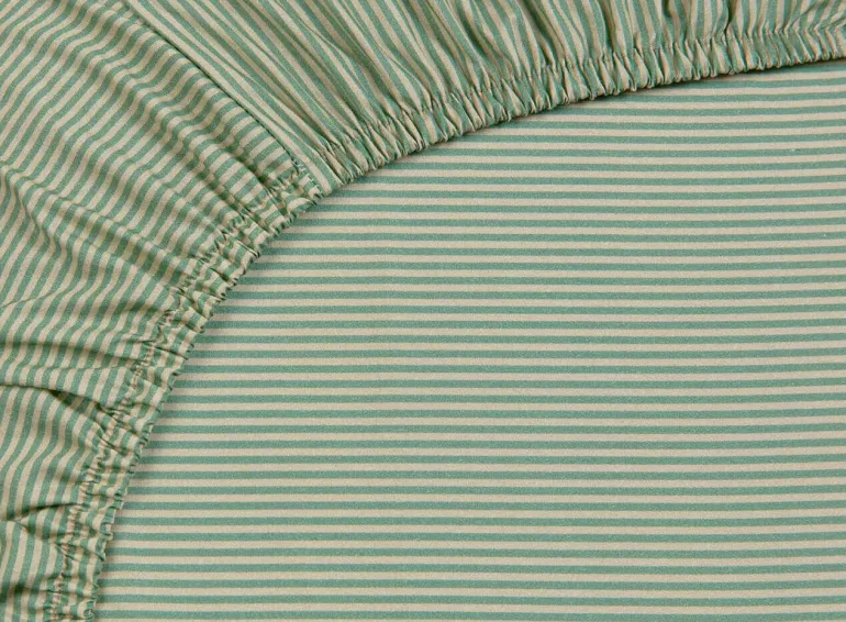 Hoeslaken Duo Stripe Khaki
