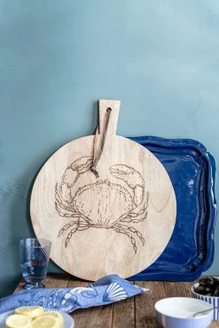 Houten Plateau Krab Rond