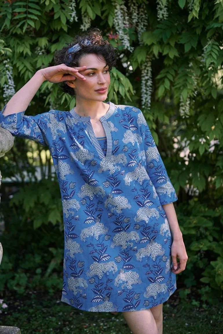 Jurk Flora Firenze Kobalt