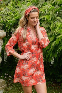 Jurk Flora Firenze Koraal