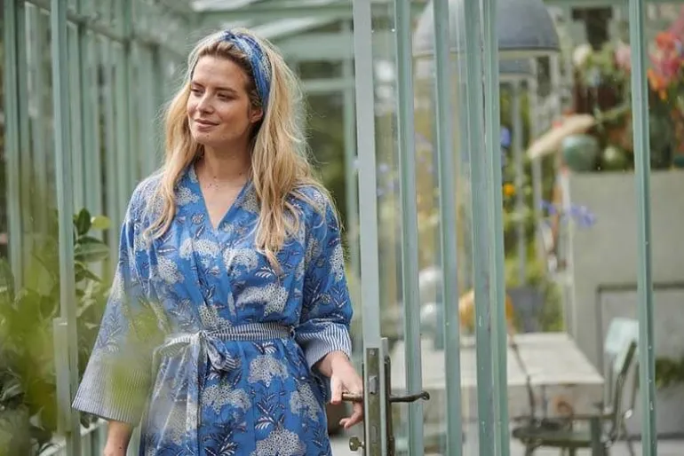 Kimono Flora Firenze Kobalt