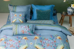 Kussensloop Flirting Birds Blauw