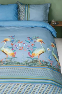 Kussensloop Flirting Birds Blauw