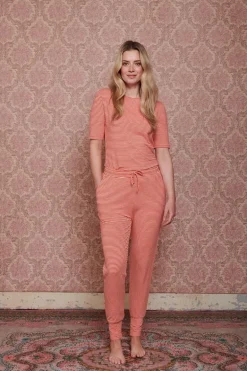 Lange Broek Little Sumo Stripe Koraal