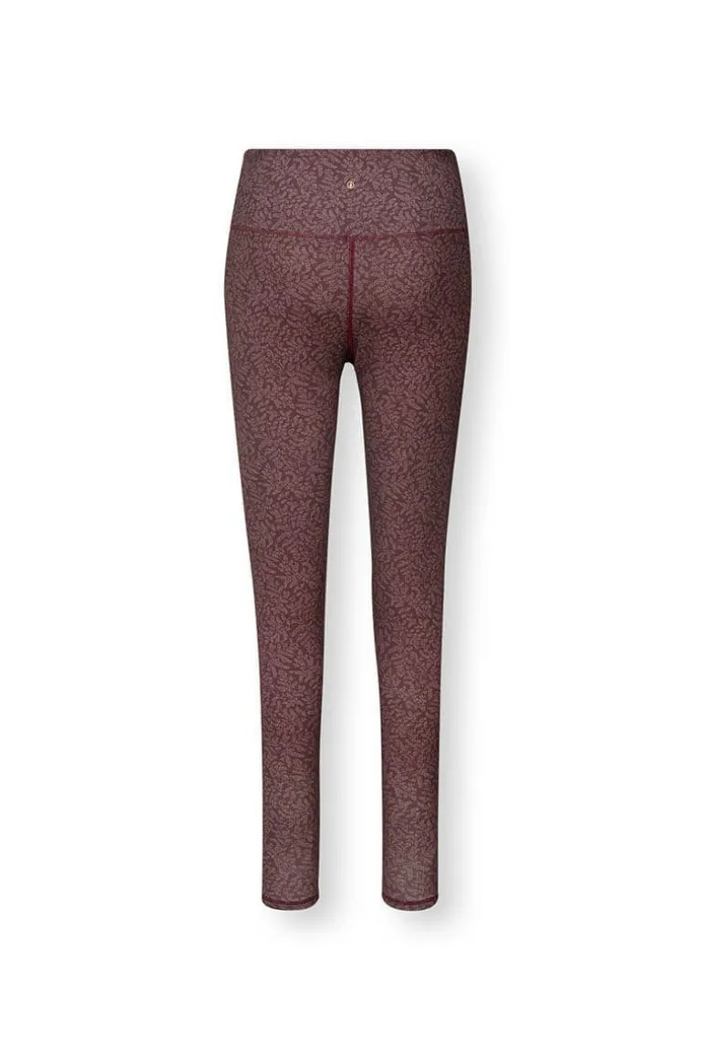 Lange Sportlegging Leafy Dots Terra