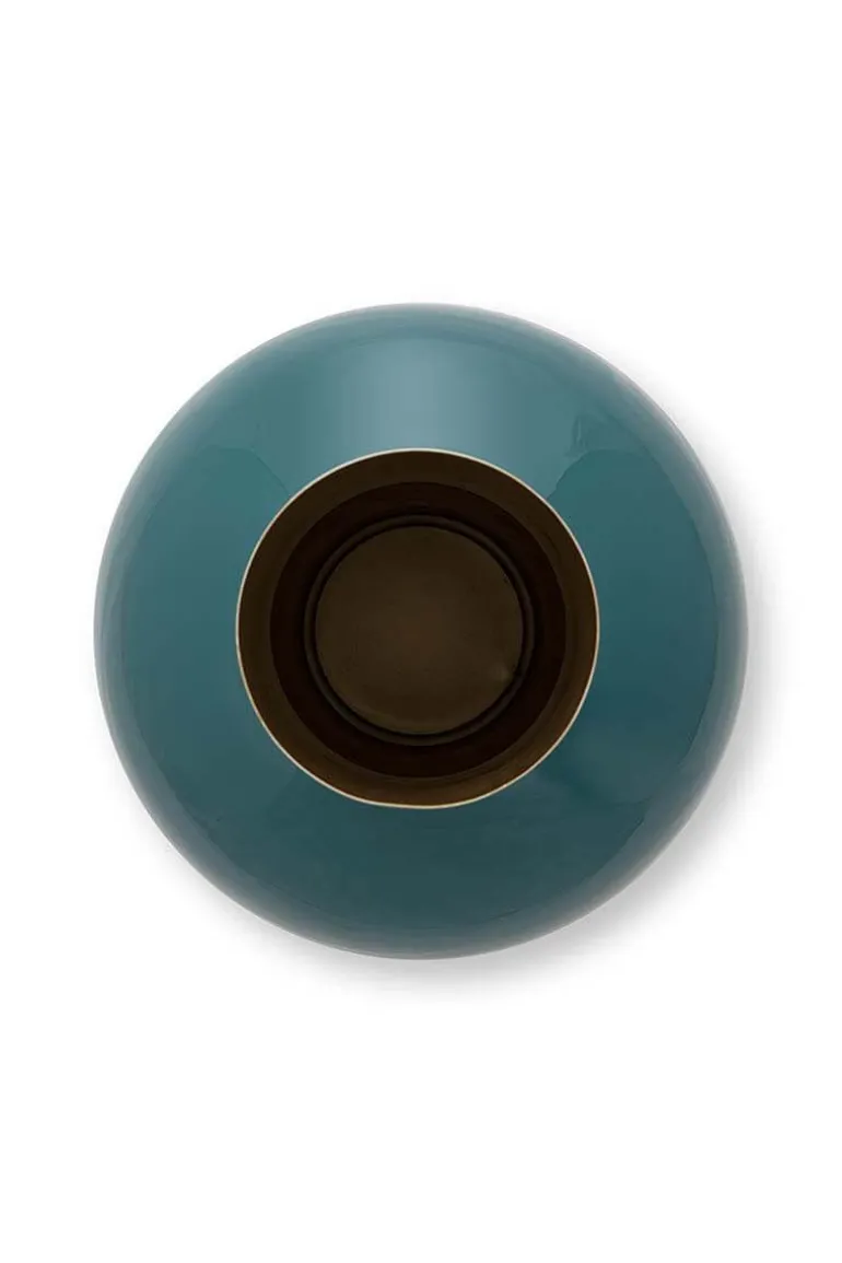 Metalen Vaas Donker 40 Cm