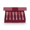 Oriental Flower Festival Set/6 Theelepels Donker