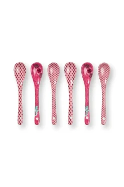 Oriental Flower Festival Set/6 Theelepels Donker