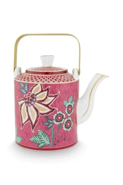Oriental Flower Festival Theepot Donker Medium