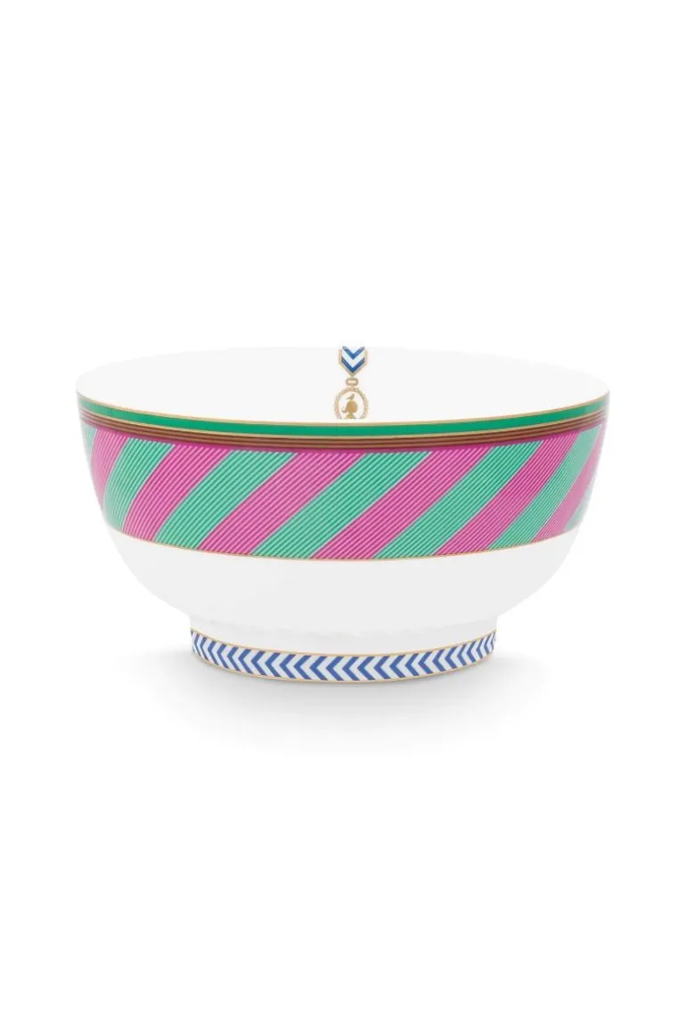 Pip Chique Stripes Kom Roze/Groen 18Cm