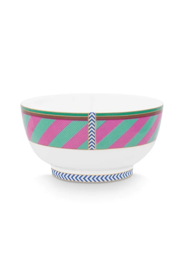 Pip Chique Stripes Kom Roze/Groen 18Cm