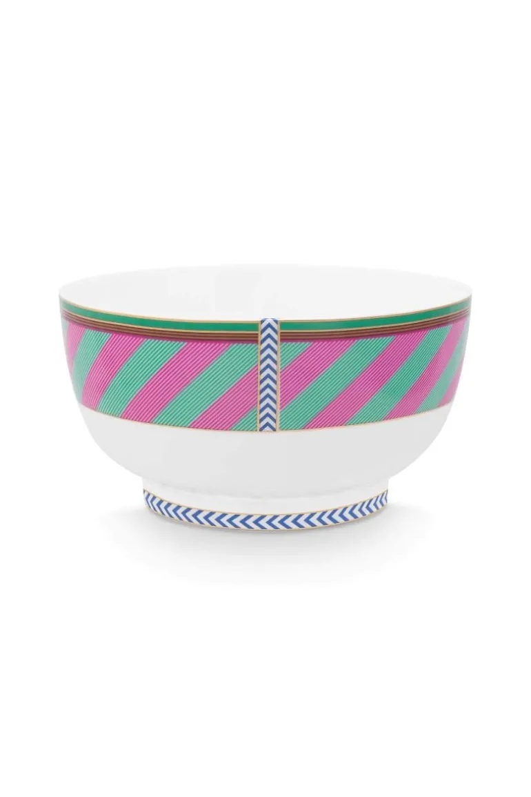 Pip Chique Stripes Kom Roze/Groen 20.5Cm