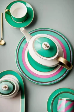 Pip Chique Stripes Theepot Groot Roze/Groen