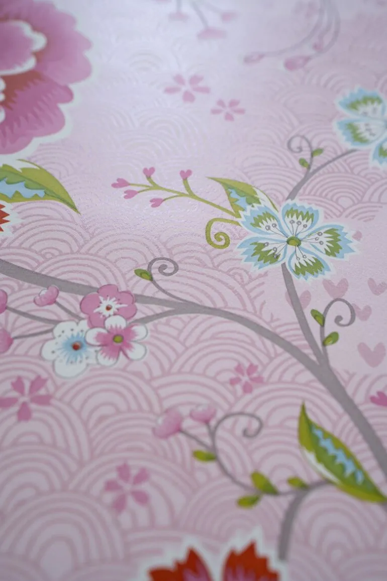 Pip Studio Birds In Paradise Vliesbehang Roze