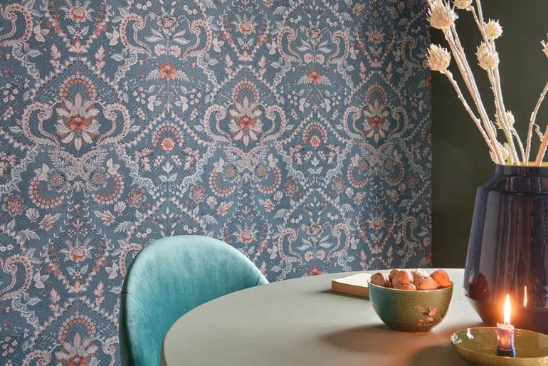 Pip Studio Saluti Vinylbehang Denim