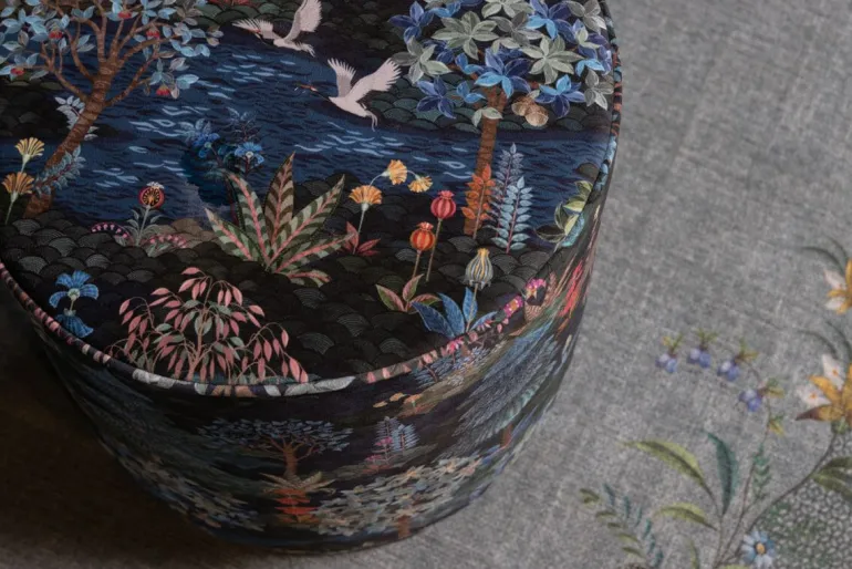 Poef Medium Pip Garden Donkerblauw