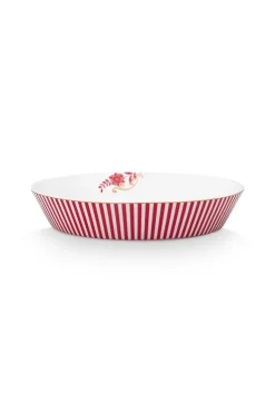 Royal Stripes Diep Bord Donkerroze 21.5Cm