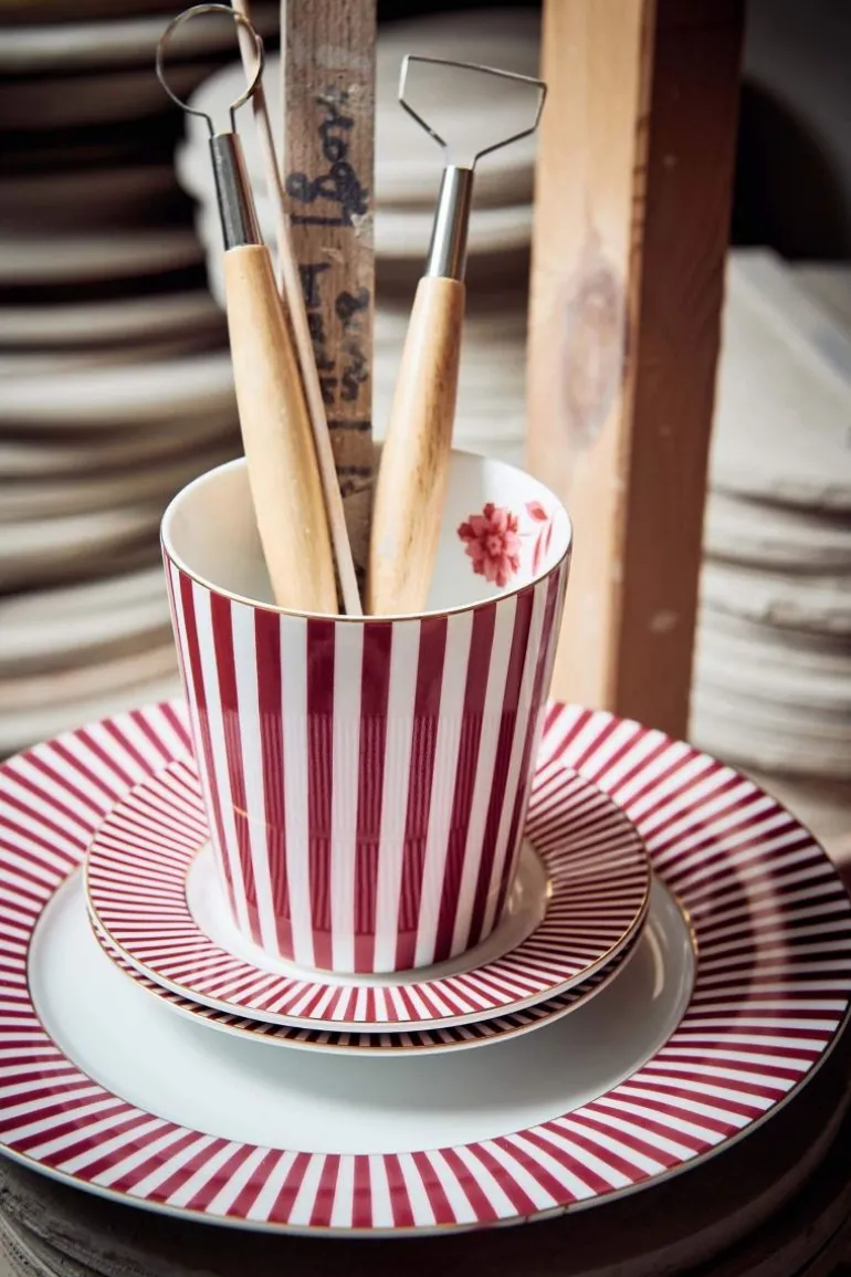 Royal Stripes Gebaksbord Donker 17Cm