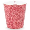 Royal Stripes Mok Bloemen Donkerroze