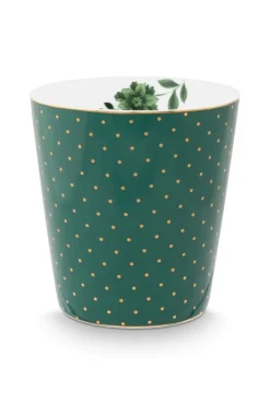 Royal Stripes Mok Stippen & Theetip Groen