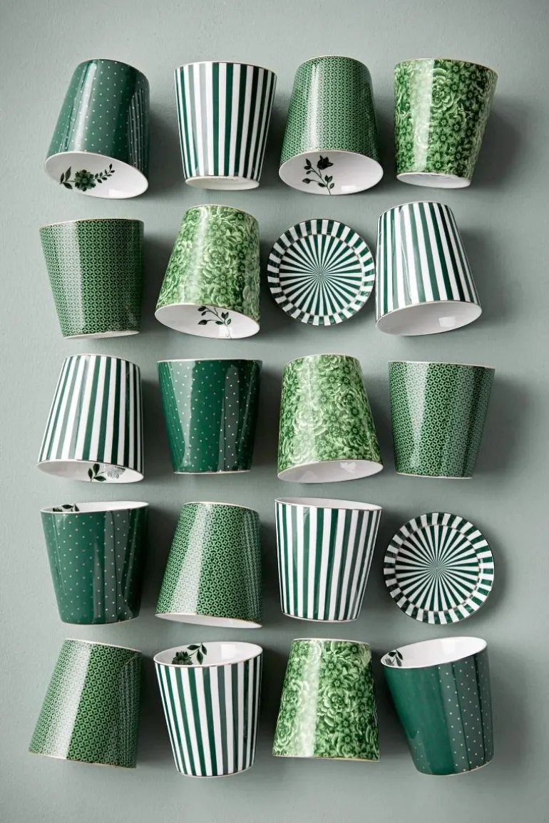 Royal Stripes Mok Tegels & Theetip Groen