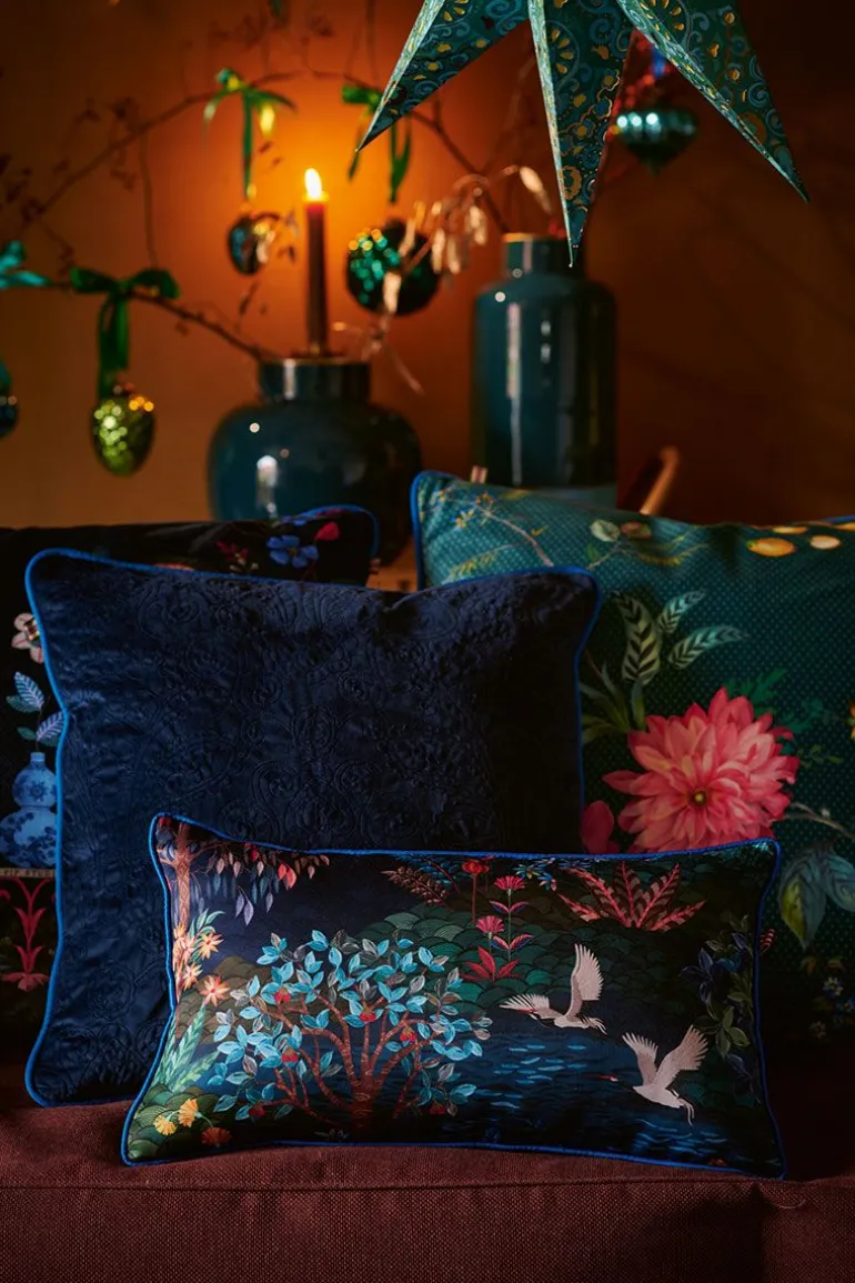 Sierkussen Quilted Donkerblauw