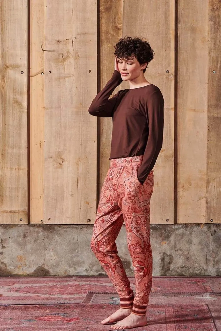 Top Lange Mouw Solid Terra Rood