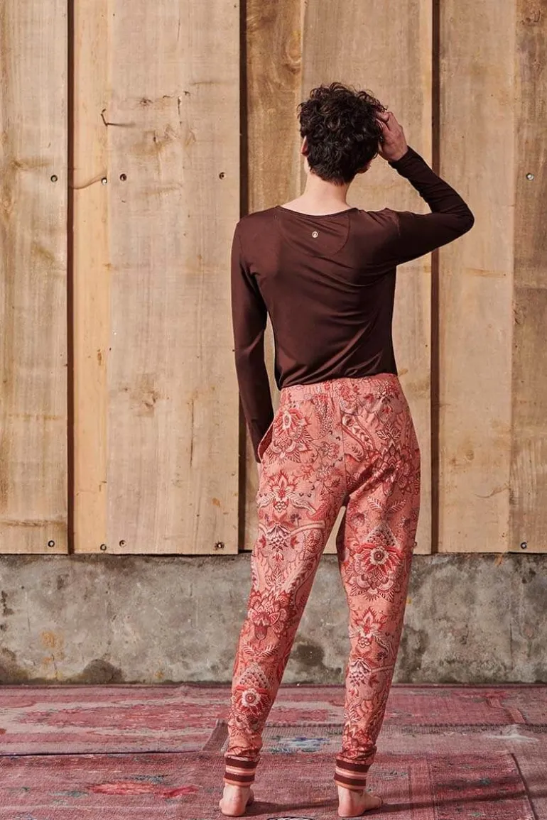 Top Lange Mouw Solid Terra Rood