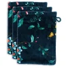 Washandje Set/3 Les Fleurs Donker 16X22 Cm