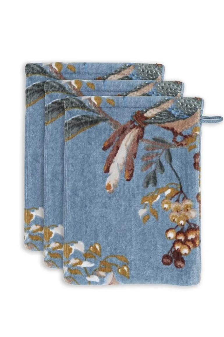 Washandje Set/3 Secret Garden 16X22Cm
